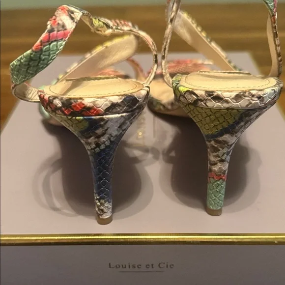 Louise et Cie Multicolor Snakeskin Heels - Picture 4 of 10
